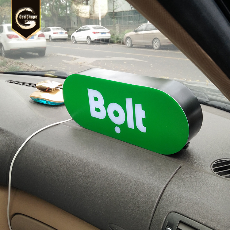 Square lightboxes Taxi stainless steel metal acrylic led sign car usb light box