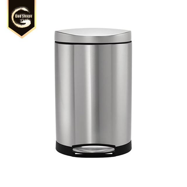 OEM  Hot Sell High Quality Simple Cheap Outdoor Metal Stainless Steel Black Trash Can Waste Bins