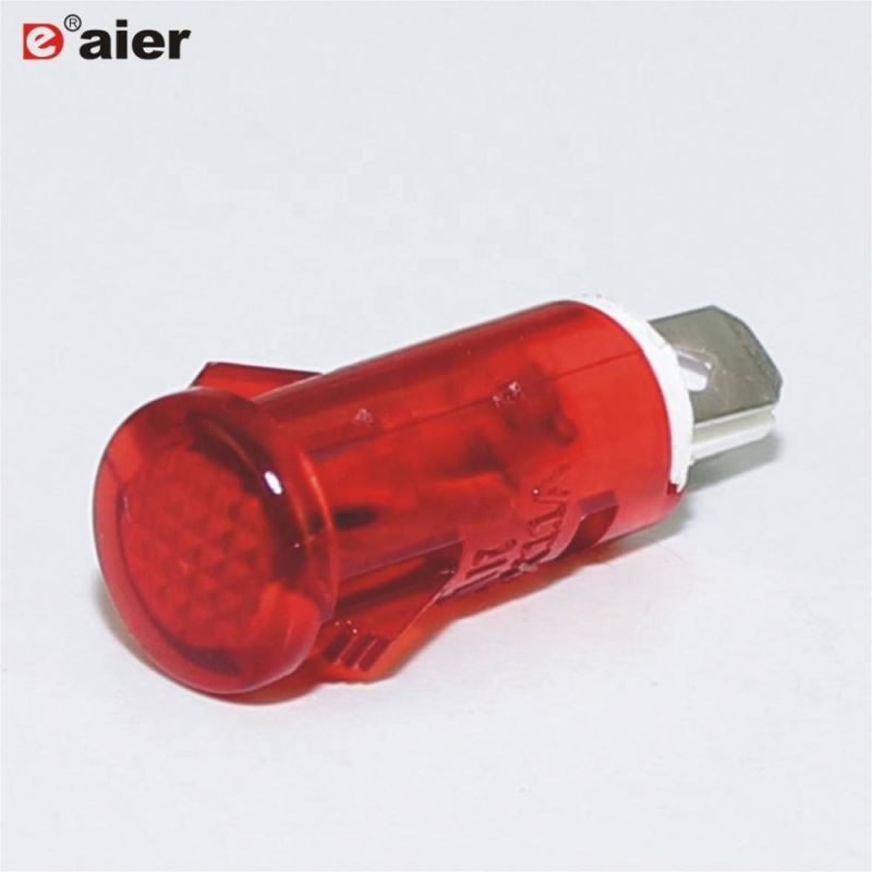 9.5MM Mounting Size Round Solder Terminal Plastic Indicator Lamp 230V