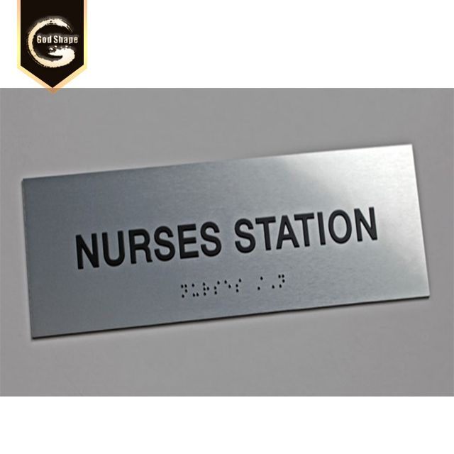 ADA Braille Sign Factory Door Name Plate Stainless Steel Restroom Toilet Sign Door Office Metal Sign