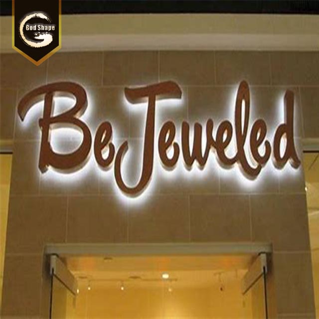 Outdoor Shop Front Metal Letters Sign illuminated Wall Mounted 3D Laser Cut Car Logo Backlit Letter Alphabet Number Sign