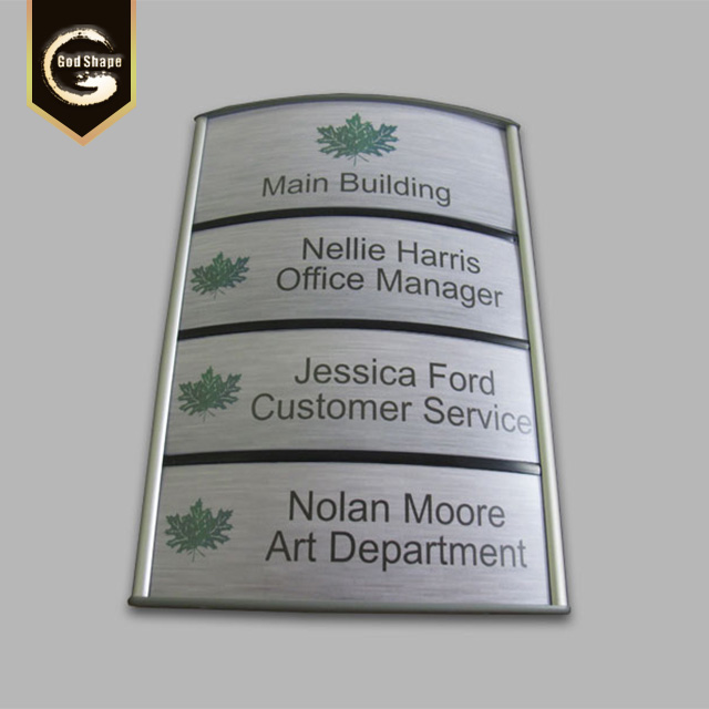 Building Floor Directional Aluminum Profile Single Side Wayfinding Wall Mounted