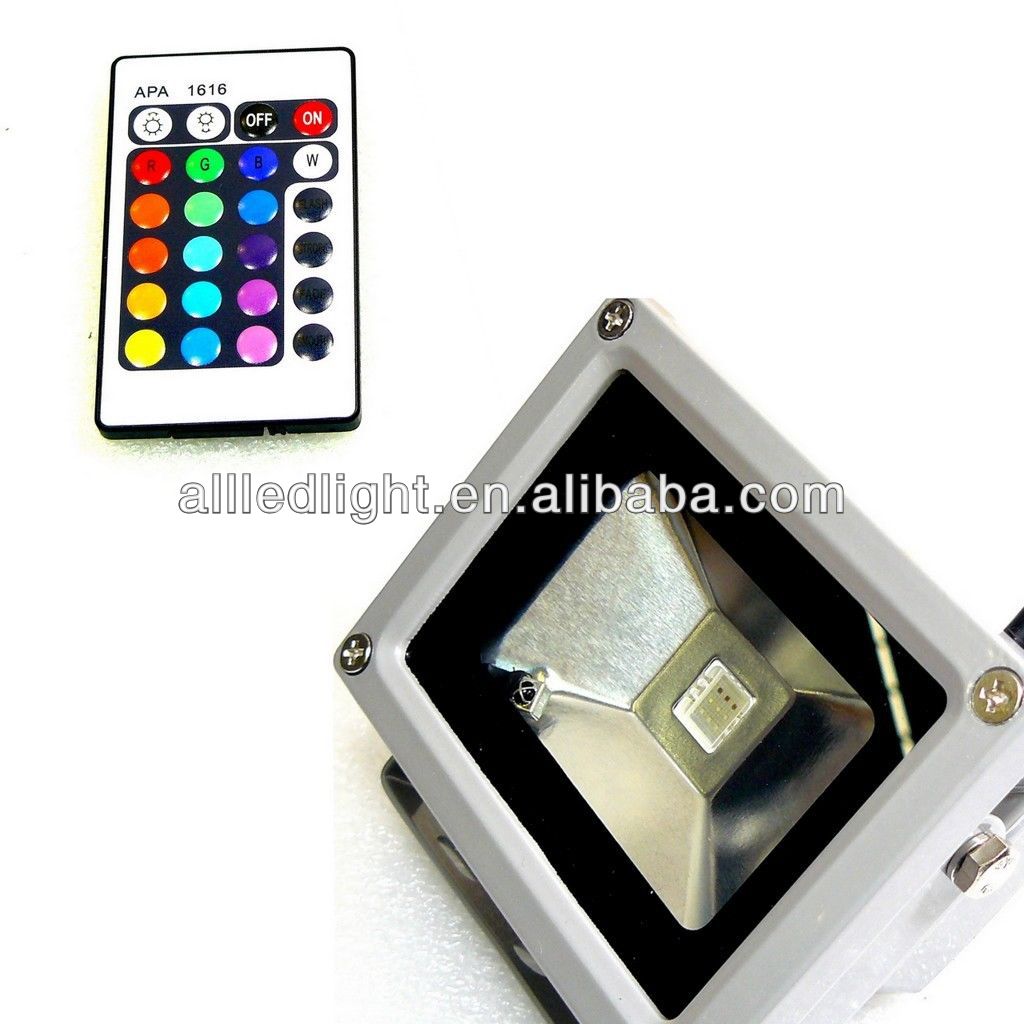 Generic Colorful 10w RGB LED Flood Light Landscape Lamp + Remote Control