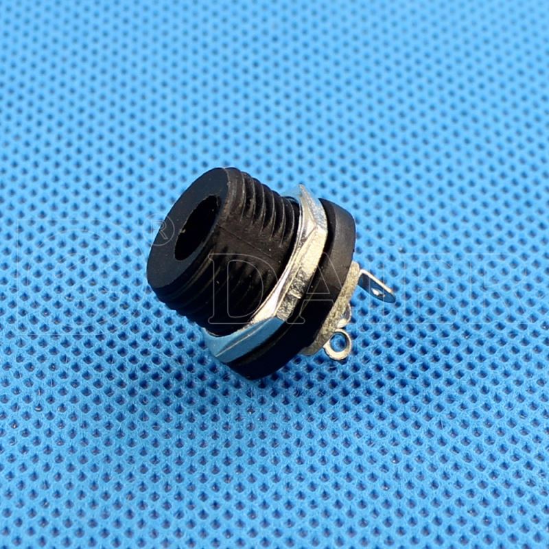 Black Plastic Electrical 3 Pin Solder Audio Video DC Jack 5.5X2.5