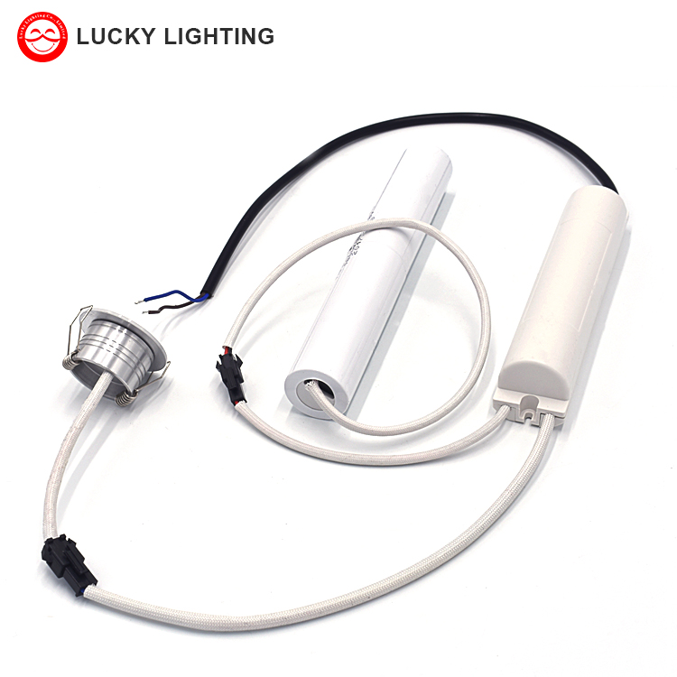 UK patent design reecessed emergency led downlight with rechargeable 3W battery for 3 hours