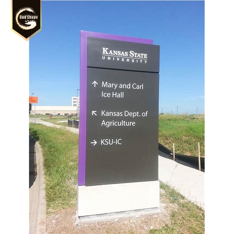 Outdoor metal pylon sign board  for shops company business advertising brand signs