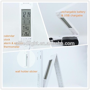 2W power consumption and foldable led desk lamp with monitor function