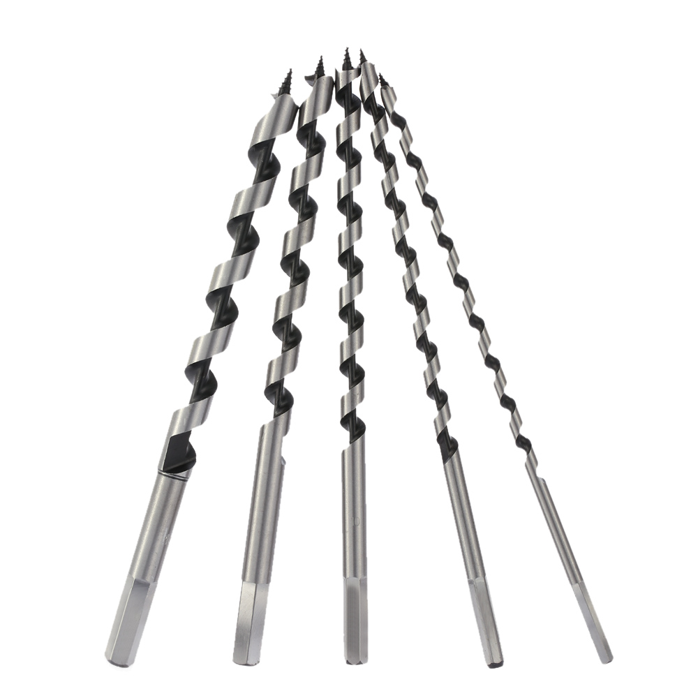 5pcs/set 230mm Super Long Auger Drill Hexagonal Shank Woodworking Auger Bits ferramentas drill Bit set power tools herramientas