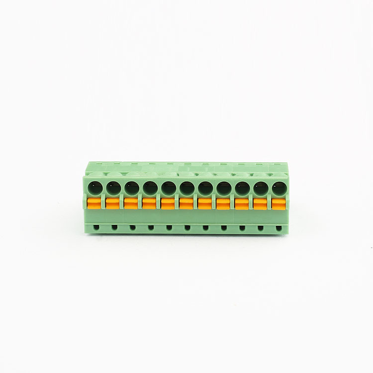 end stopper 5 mm green plastic electrical terminal block pin connector