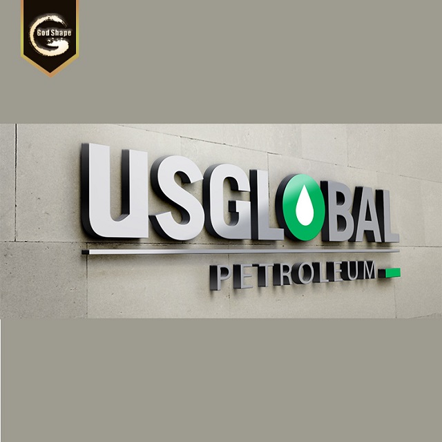 Wall Mounted Plexiglass Solid Letters Sign Laser Cutting Lucite Advertising Sign