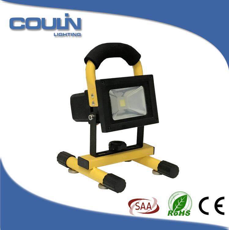 Coulin New Design 10W IP65 outdoor led flood lamp smd rechargeable led flood light with CE Rohs