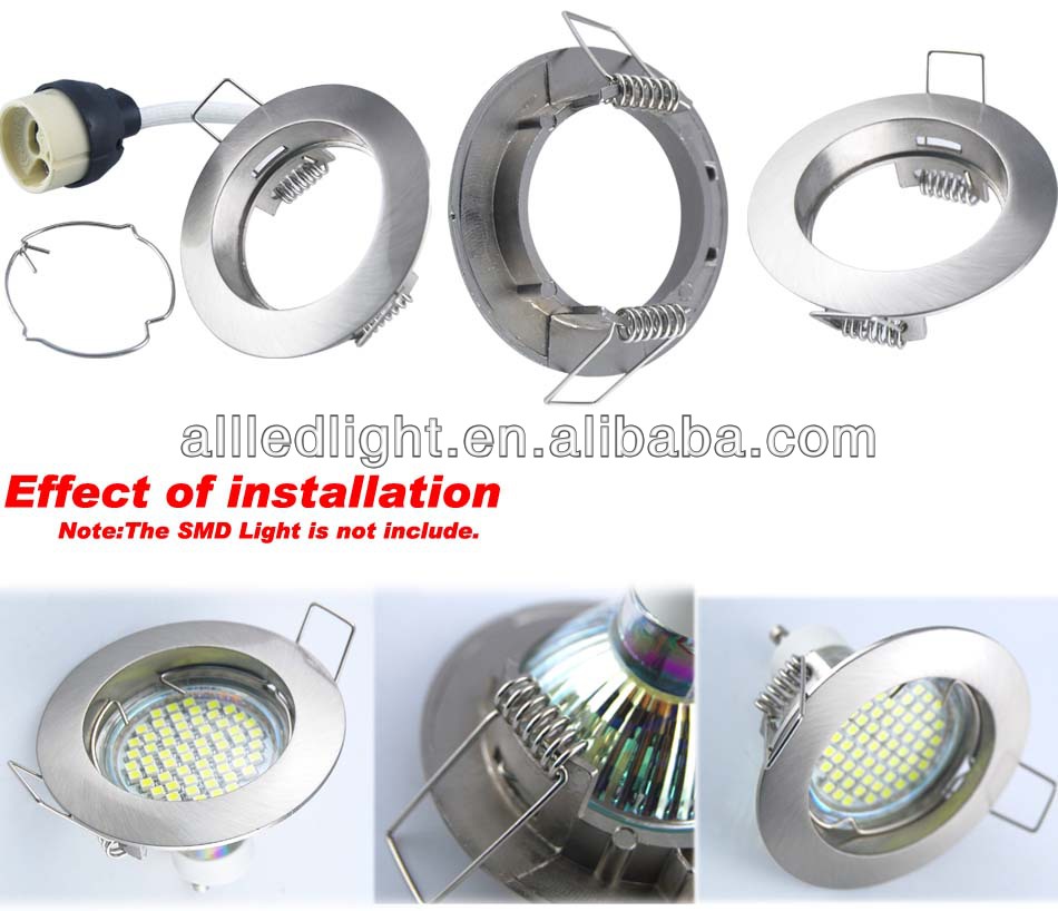 Ceiling Cabinet Light Fixture Brushed for MR16 LED Bulb Downlight Spotlight EU!!