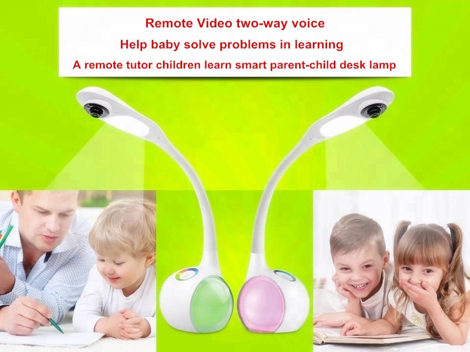 Fashionable Portable Wireless lighting LED WiFi Security Smart desk lamp IP Camera Kids Table Lamp with night light
