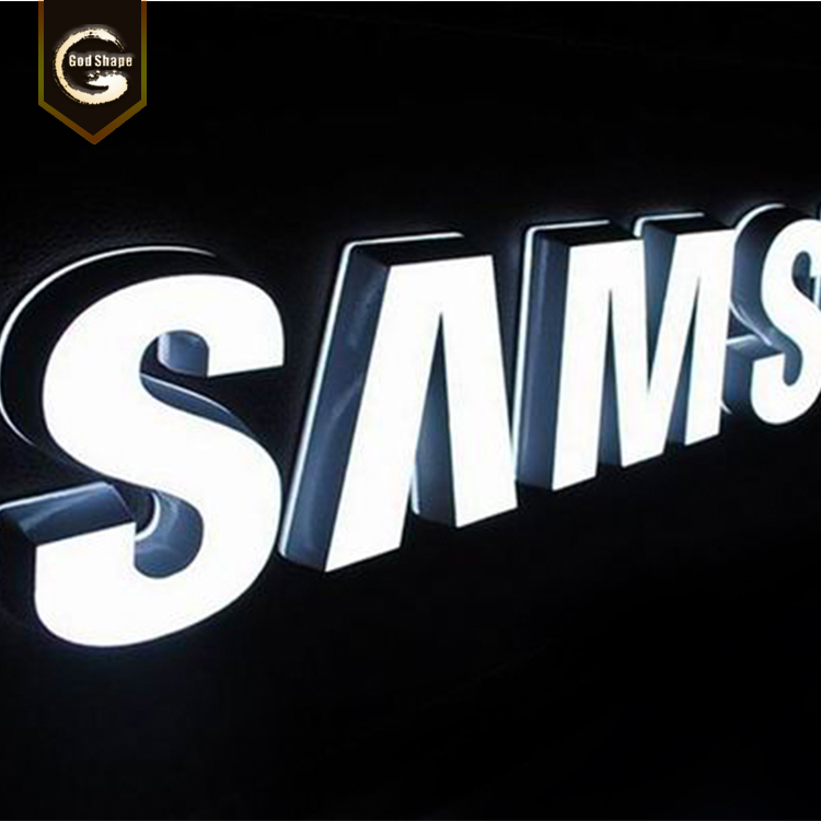 Customized 3D acrylic letter sign board small acrylic led backlit channel letters