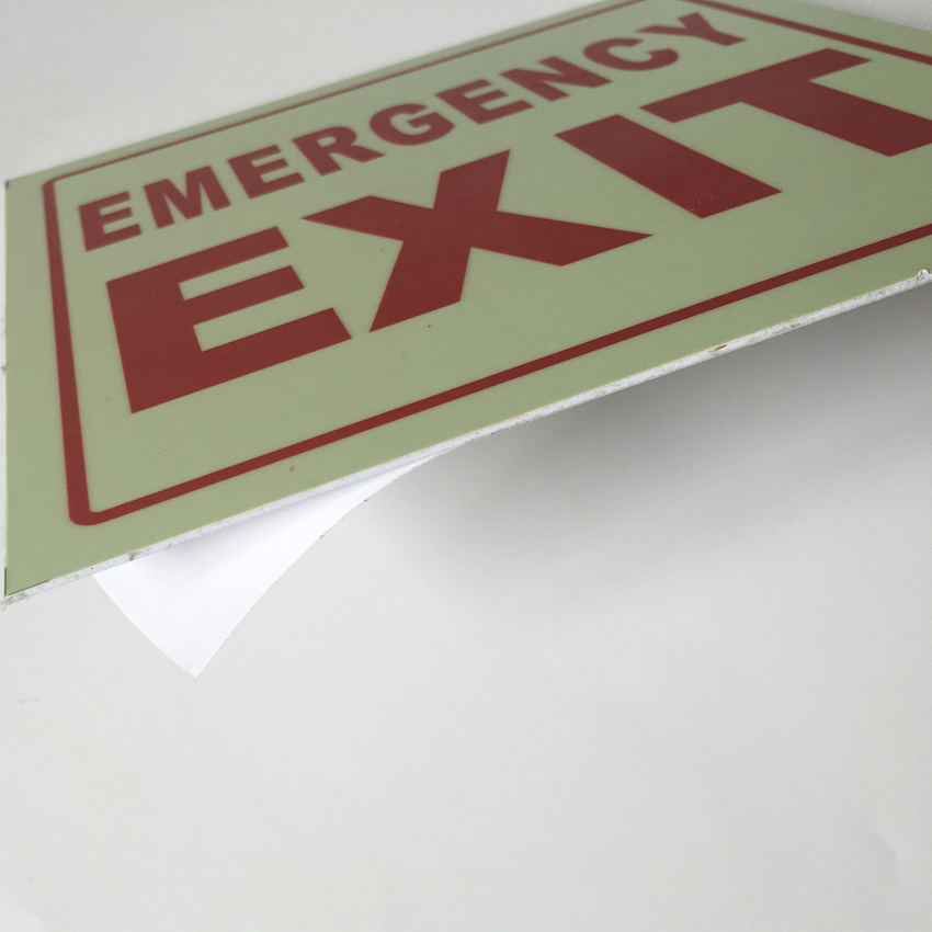 1.2mm Photolumines Glow Emergency Exit Indicative Mark Sign