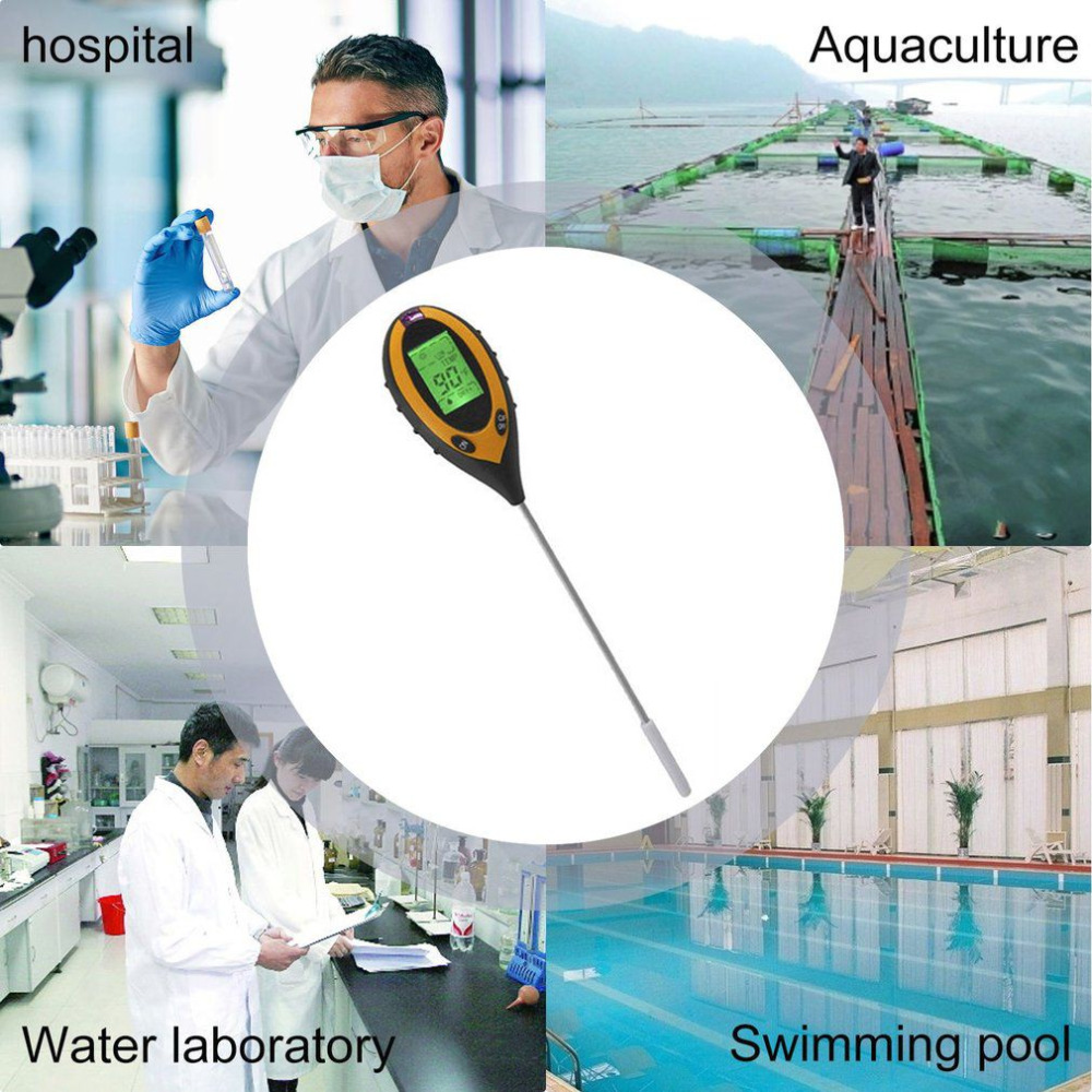 Quality 4 In1 Soil Meter PH / Moisture / Temp / Sunlight Measuring Tool High Accuracy Soil Tester