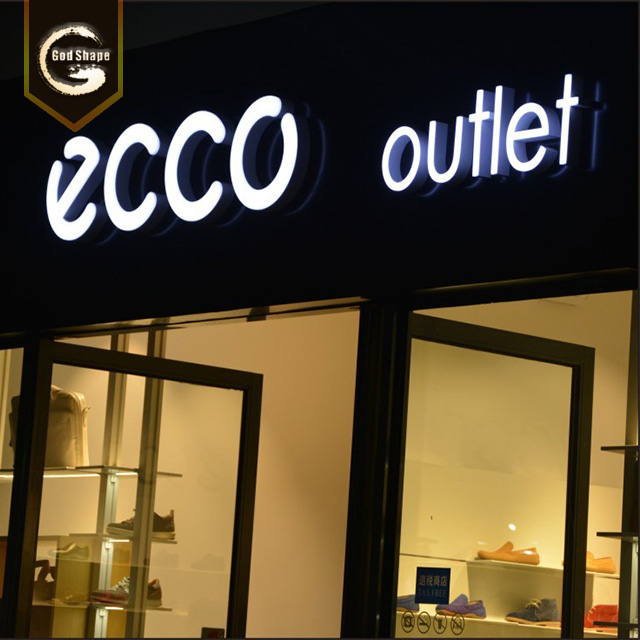 Frontlit Acrylic Led 3D Channel Letter Pizza Cafe Shopfront Light Wall Illuminated Logo Shop Sign