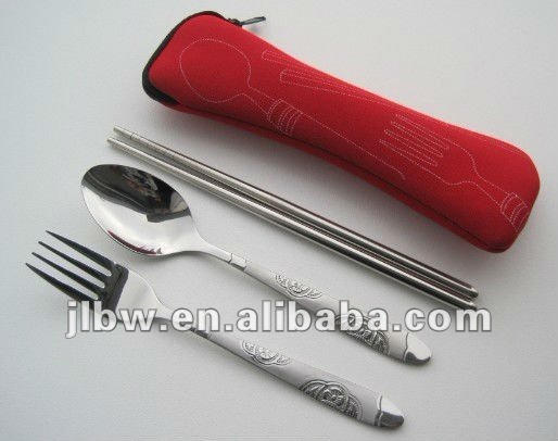 3 Pcs Portable Flatware Case