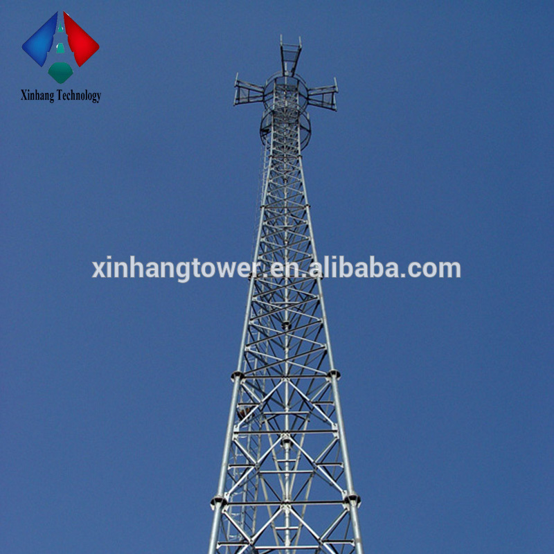 Triangular microwave transmission tower telecom tower telecommunication tower