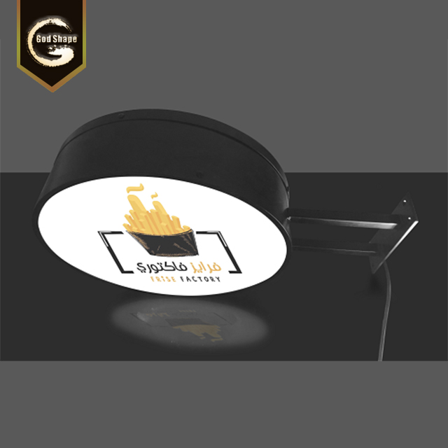 Stainless Steel Outdoor Advertising Acrylic Double Sided Round Light Box