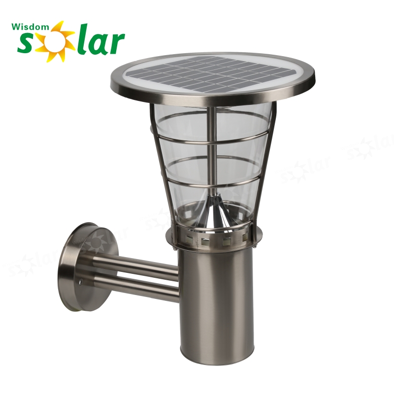 Wholesale CE wall bracket light fitting with solar panel wall light