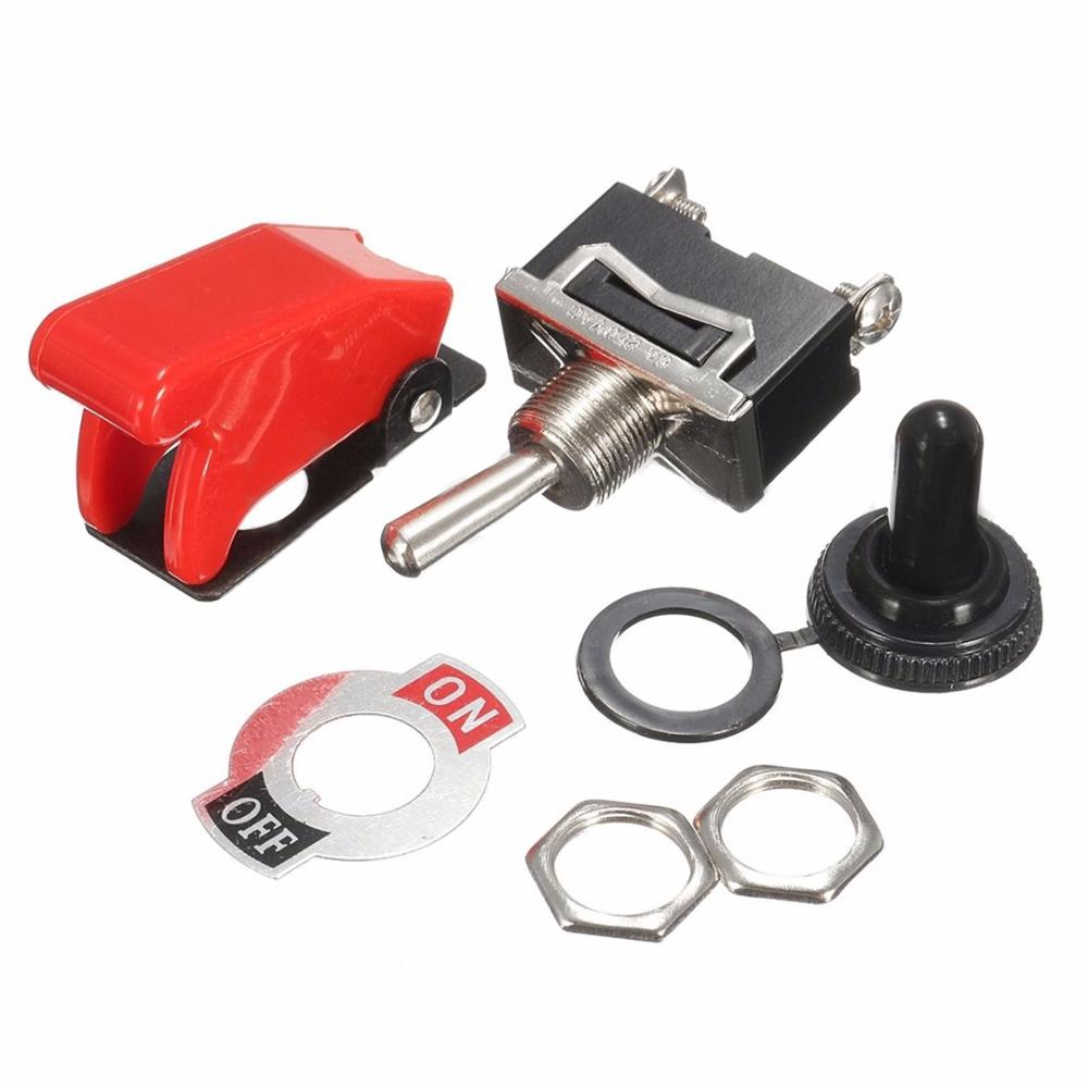 Heavy Duty ON/OFF SPST Toggle Switch Flick & Cover & Waterproof Boot Durable Electric Switches