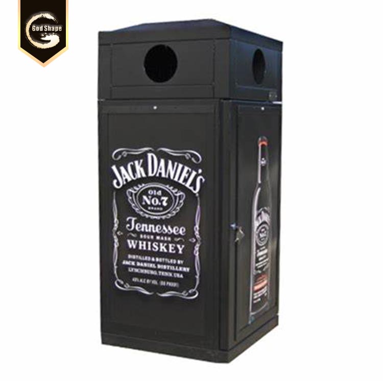 Hot Sale Advertising Outdoor Corner Garbage street advertising metal trash can