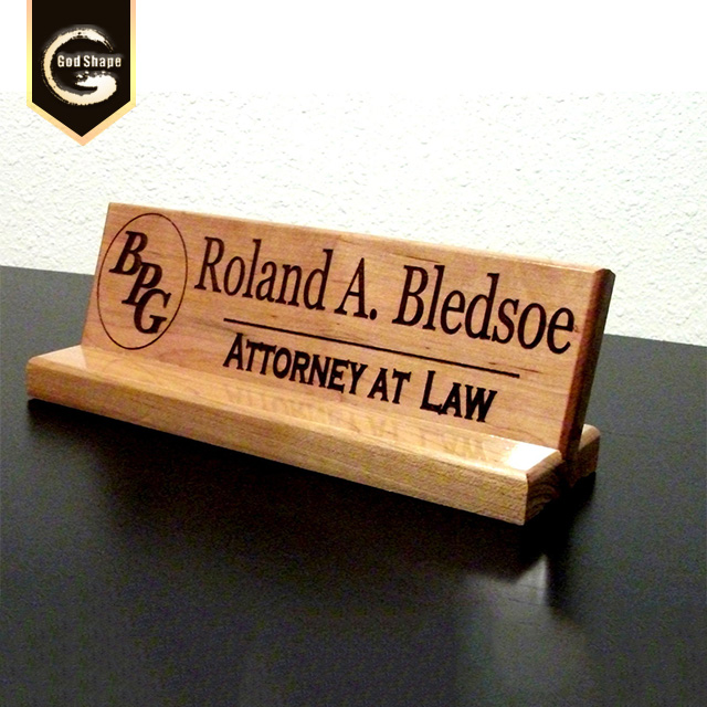 Office Desk Sign Table Top Sign Name Display Metal Plaque