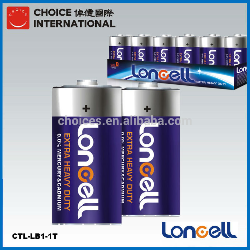 LONCELL extra heavy duty D size R20 UM-1 dry battery    CTL-LB1-1T