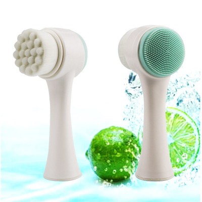 New and Popular  Face brush face washing machine  Exfoliator Facial Cleaning Brush 3D  Double Side facial Brush