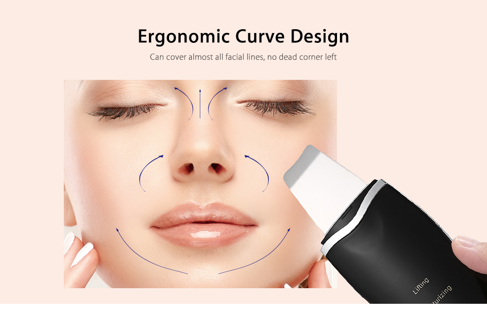 2019 Popular ultrasonic face pore cleaner skin scrubber Spatula Blackhead Cutin Removal Pimple Extractor Device  Skin care