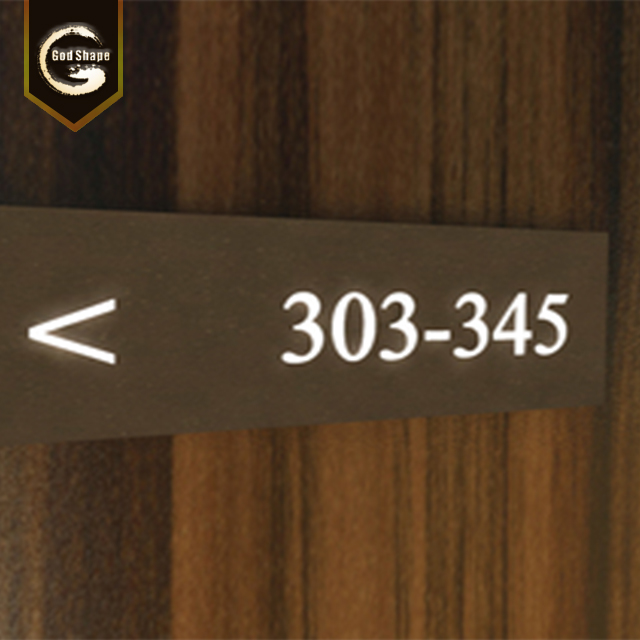 ADA  customized sign mounted metal aluminum room sign braille building numbers