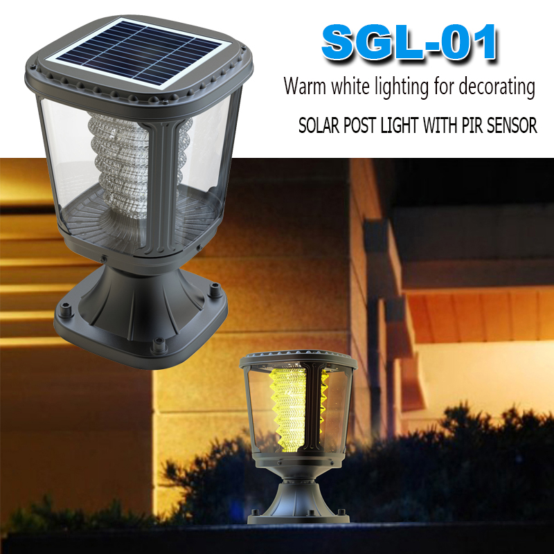 mini led solar gate post pillar light with great price