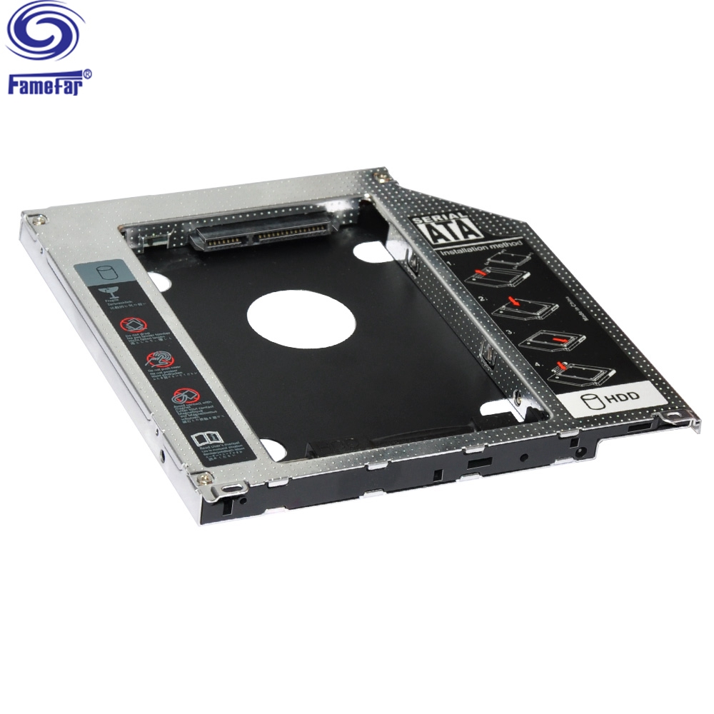 12.7mm 9.5mm Aluminum Universal external usb dvd caddy for 2.5 Hard Drive SSD Case Laptop CD-ROM Optibay