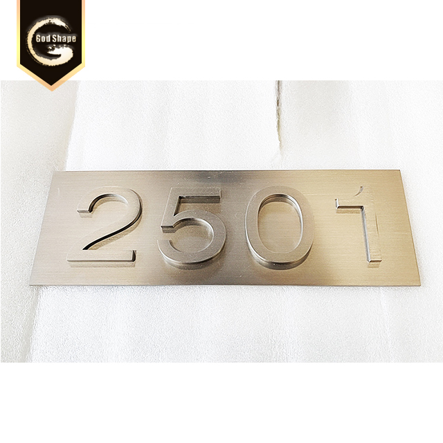 Customer Made Factory Acrylic Office Company Name Background Wall Storefront Desk Plate Room Hotel Road Sign