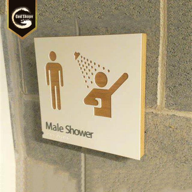 Customer Made Braille Sign Door Name Toilet Wayfinding Toilet Plaque Door Office Sign