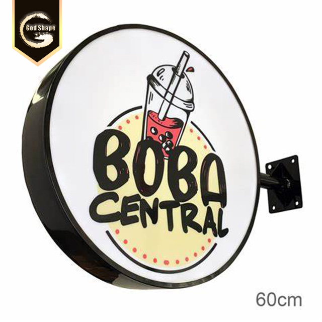 Advertising Round Light Box LED Wall Mounted Street Outdoor