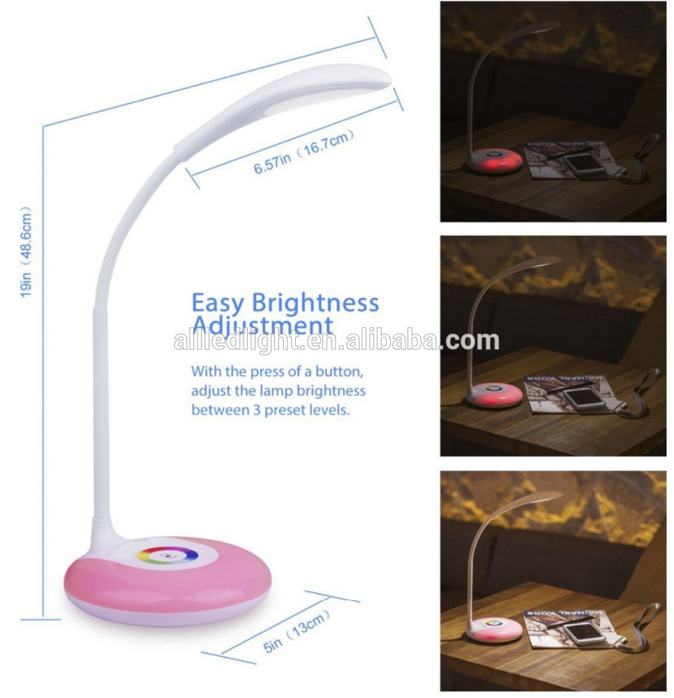 High quality rechargeable battery led desk lamp