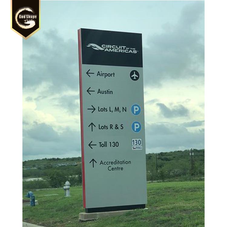 Factory cheap price outdoor standing stainless steel metal wayfinding directional pylon signage