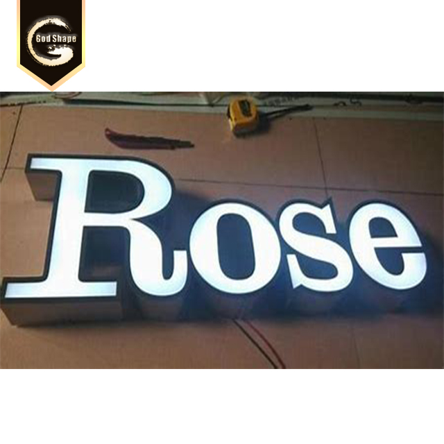 Customized Acrylic Letters Sign illuminated Wall Mounted 3D Laser Cut Frontlit Letter Alphabet Number LED Letters Sign
