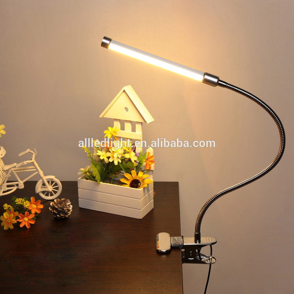 Led reading eye protection desk lamp with Clip two level brightness switch dimmer table lamp