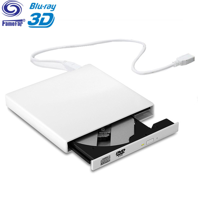 Factory made External USB 2.0 25G 50G BD-R BD-ROM CD/DVD RW 4k bluray Burner Writer Recorder for Laptop Computer PC