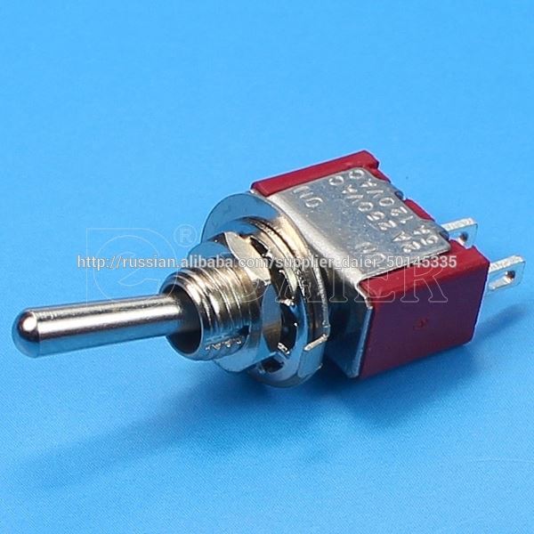 MTS-101 6MM 6A 125V Single Pole 2 Pin Mini Toggle Switch ONOFF Lock