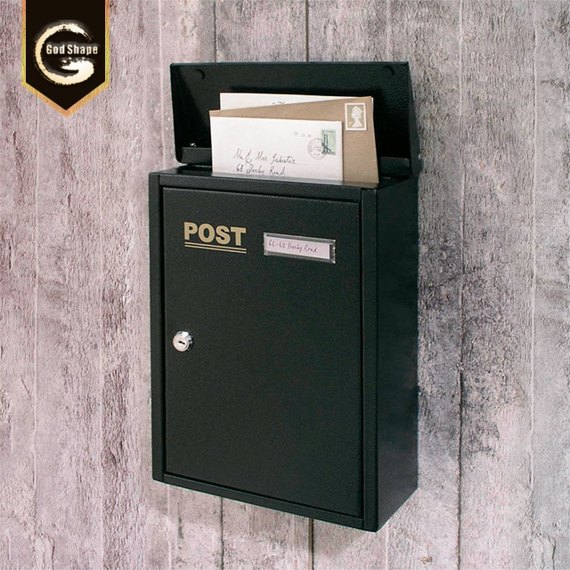 Large Metal Outdoor Apartment Waterproof Letterbox Parcel Mailbox Lock