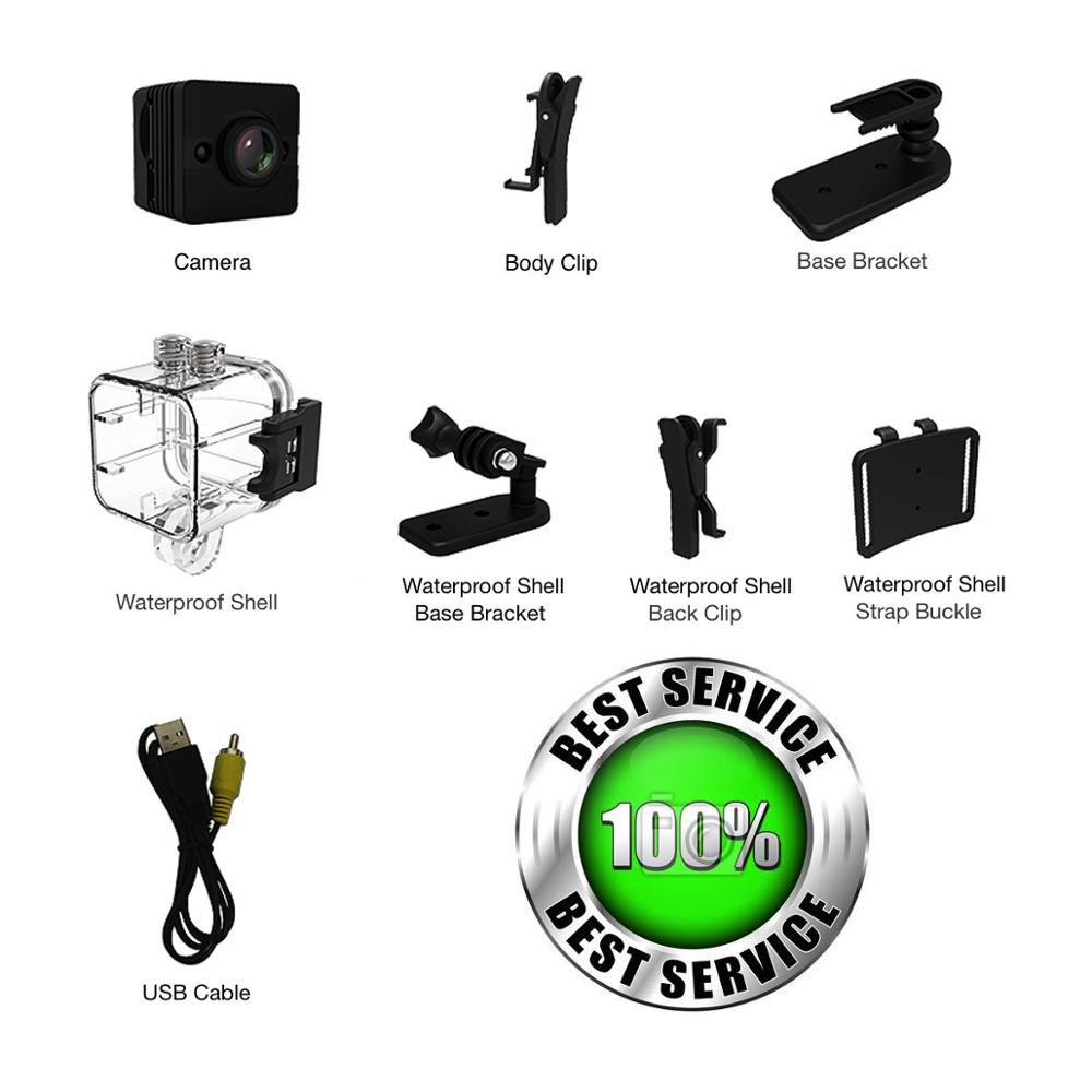 Original Mini Cam WIFI Camera SQ12 FULL HD 1080P Night Vision Waterproof Shell CMOS Sensor Recorder Camcorder