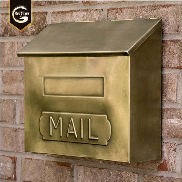 Metal Outdoor Cast Aluminum Post Box Parcel Mailbox Lock