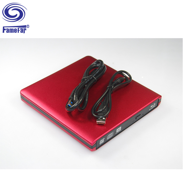 Manufactory direct External USB 3.0 Aluminum blu-ray odd BD-R BD-ROM DVD CD RW Burner Writer Drive