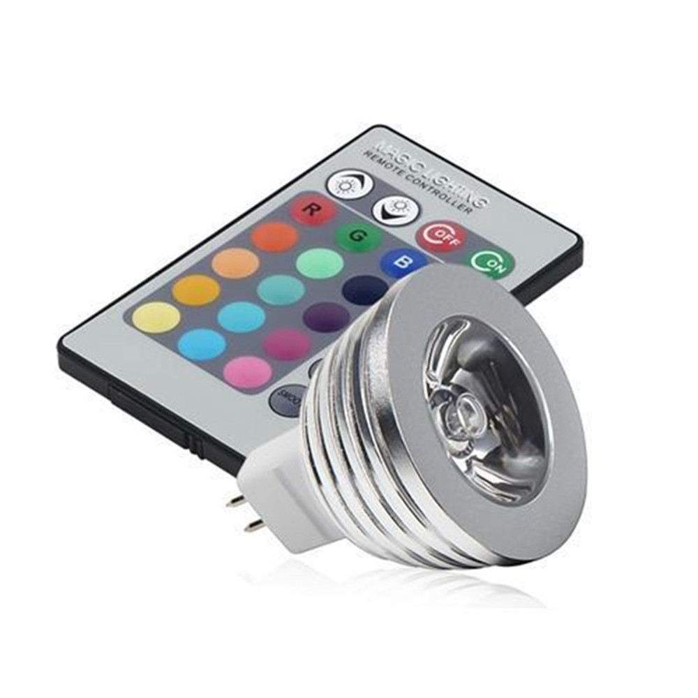 E27 E14 GU10 MR16 RGB LED Spot Lights Magic RGB LED Bulb Lighting With IR Remote Control 16 Colors