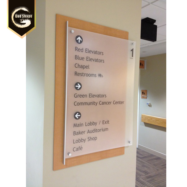 Custom Acrylic/Aluminum Directory Sign Aluminum Alloy Wayfinding Sign