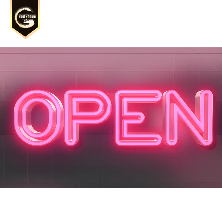 Factory custom hanging colorful led sign acrylic logo neon sign bar store decoration signage